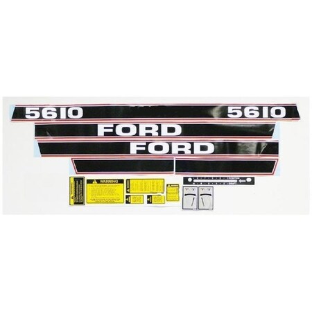 Red And Black Complete Decal Set Fits FordNew Holland Tractor 5610 81  8